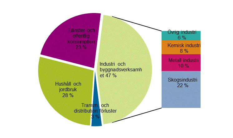 Figurbilaga 20. Elförbrukning efter sektor 2019*