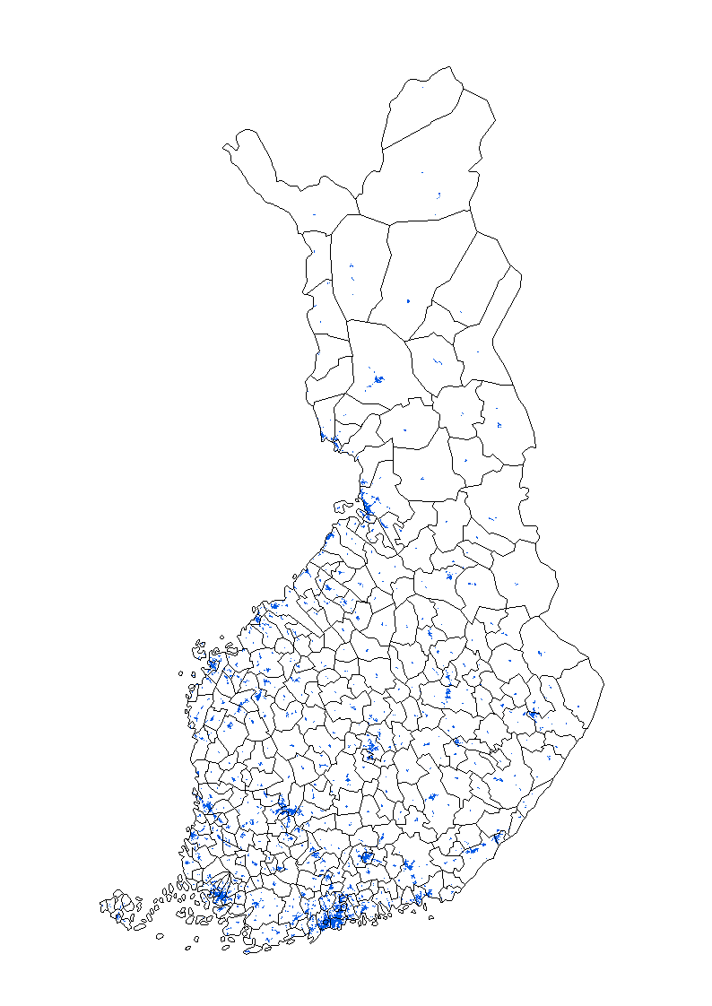 Appendix figure 4. Finlands statistical localities 2013